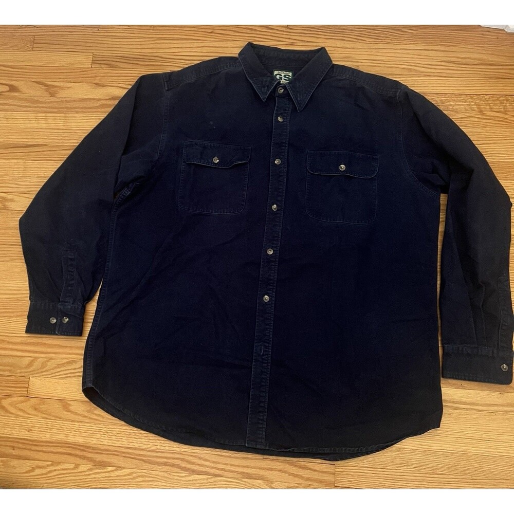 Gander Mountain Guide Series Heavyweight Button Down Shirt Men’s Size XLT Navy